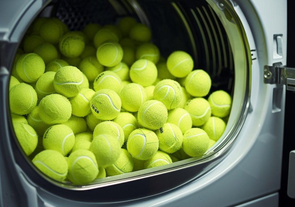 tennis balls in dryer