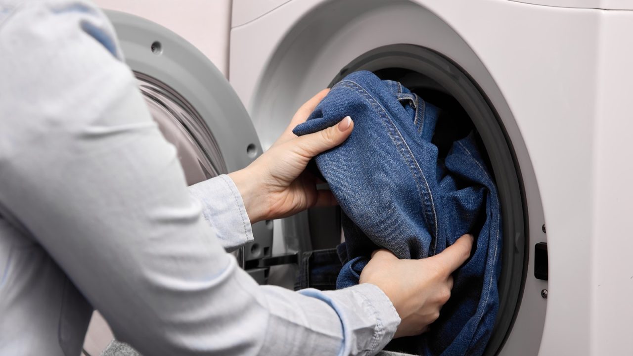 jeans in the dryer