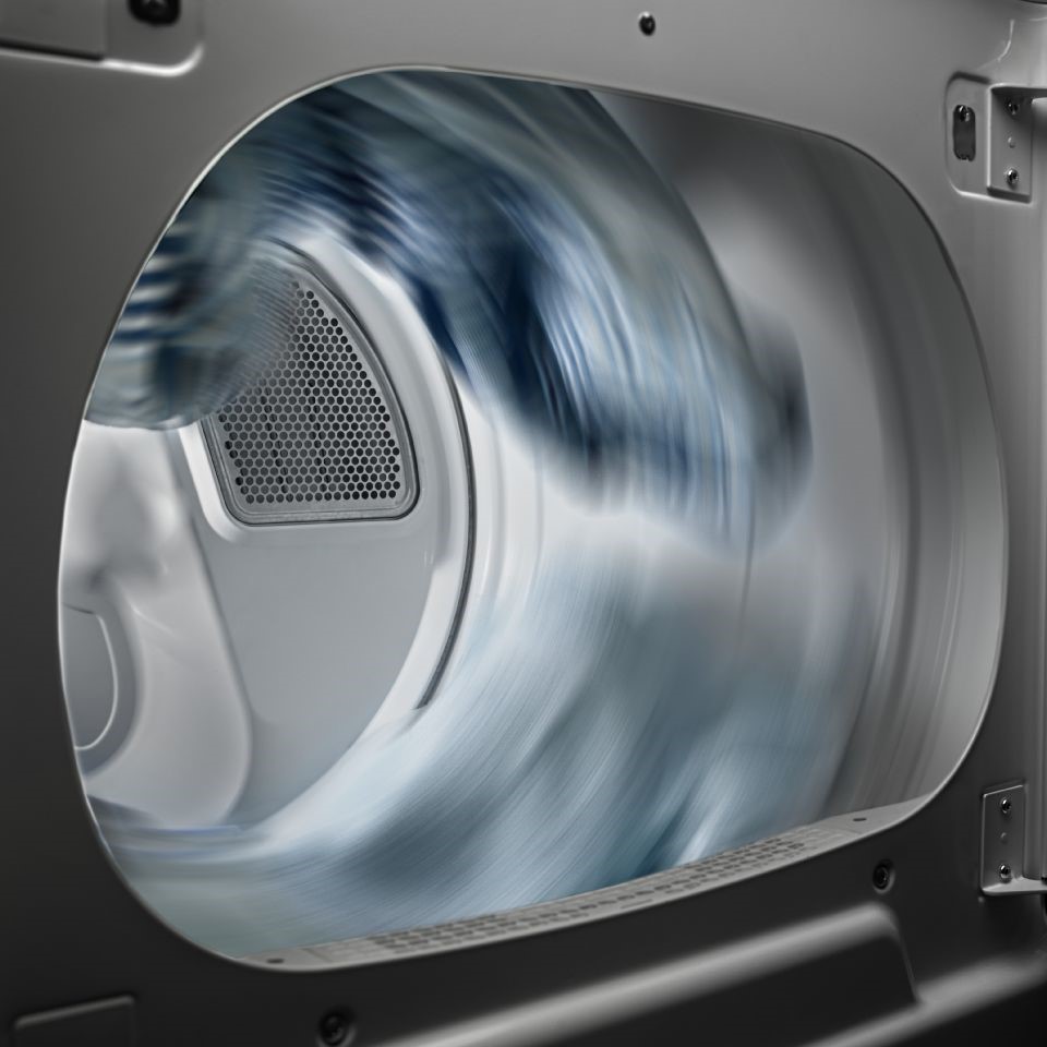 a dryer spinning